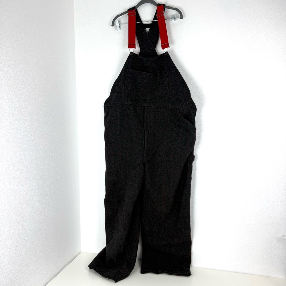 Woolrich 1994 Wool Plaid Bib Overalls XL